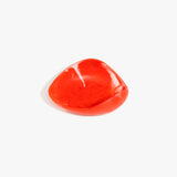 Dinosaur Designs Small Leaf Bowl in Poppy — handcrafted marbled red and transparent resin bowl with curved organic form
