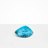 Dinosaur Designs Small Leaf Bowl in Water — handcrafted marbled blue resin bowl with curved organic form