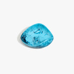 Dinosaur Designs Small Leaf Bowl in Water — handcrafted marbled blue resin bowl with curved organic form