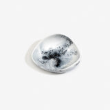 Dinosaur Designs Small Leaf Bowl in White Marble — handcrafted marbled white and black resin bowl with curved organic form