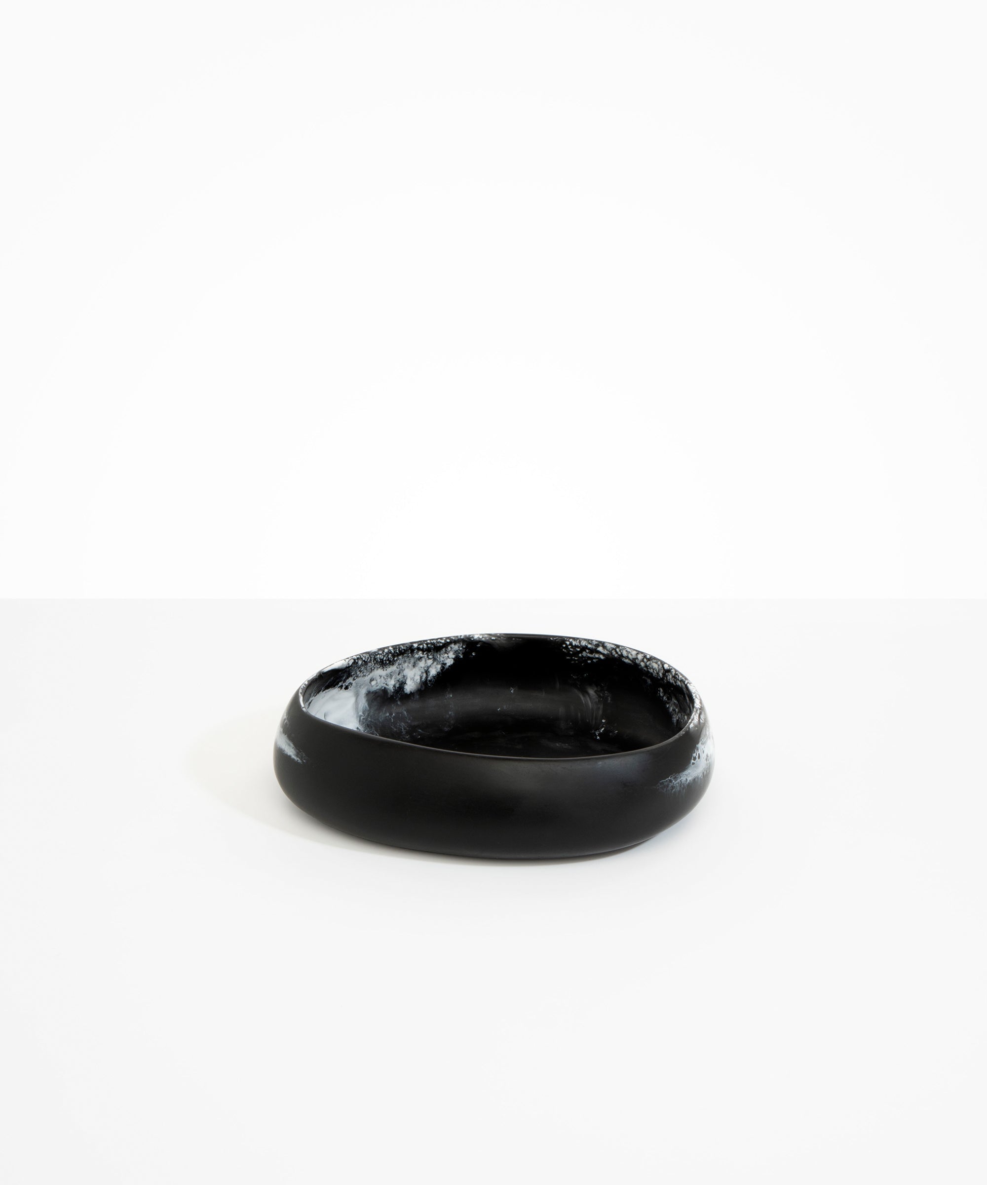 Dinosaur Designs Medium Rock Bowl Bowls in Black Marble Colour resin