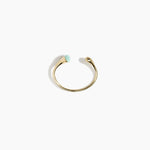 Dinosaur Designs Polished Lotus Cuff in Mint with Brass — open brass cuff bracelet with asymmetric marbled mint blue resin and polished brass teardrop