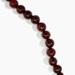 Dinosaur Designs Polished Organic Ball Choker in Crimson — handcrafted marbled scarlet red and clear polished resin graduating bead choker necklace with brass t-bar clasp