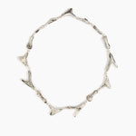 Dinosaur Designs Bones Choker in Granite Colour resin with Silver-Plated Brass Material
