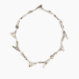 Dinosaur Designs Bones Choker in Granite Colour resin with Silver-Plated Brass Material