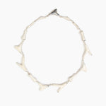 Dinosaur Designs Bones Choker in Chalk Swirl Colour resin with Silver-Plated Brass Material