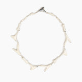Dinosaur Designs Bones Choker in Chalk Swirl Colour resin with Silver-Plated Brass Material