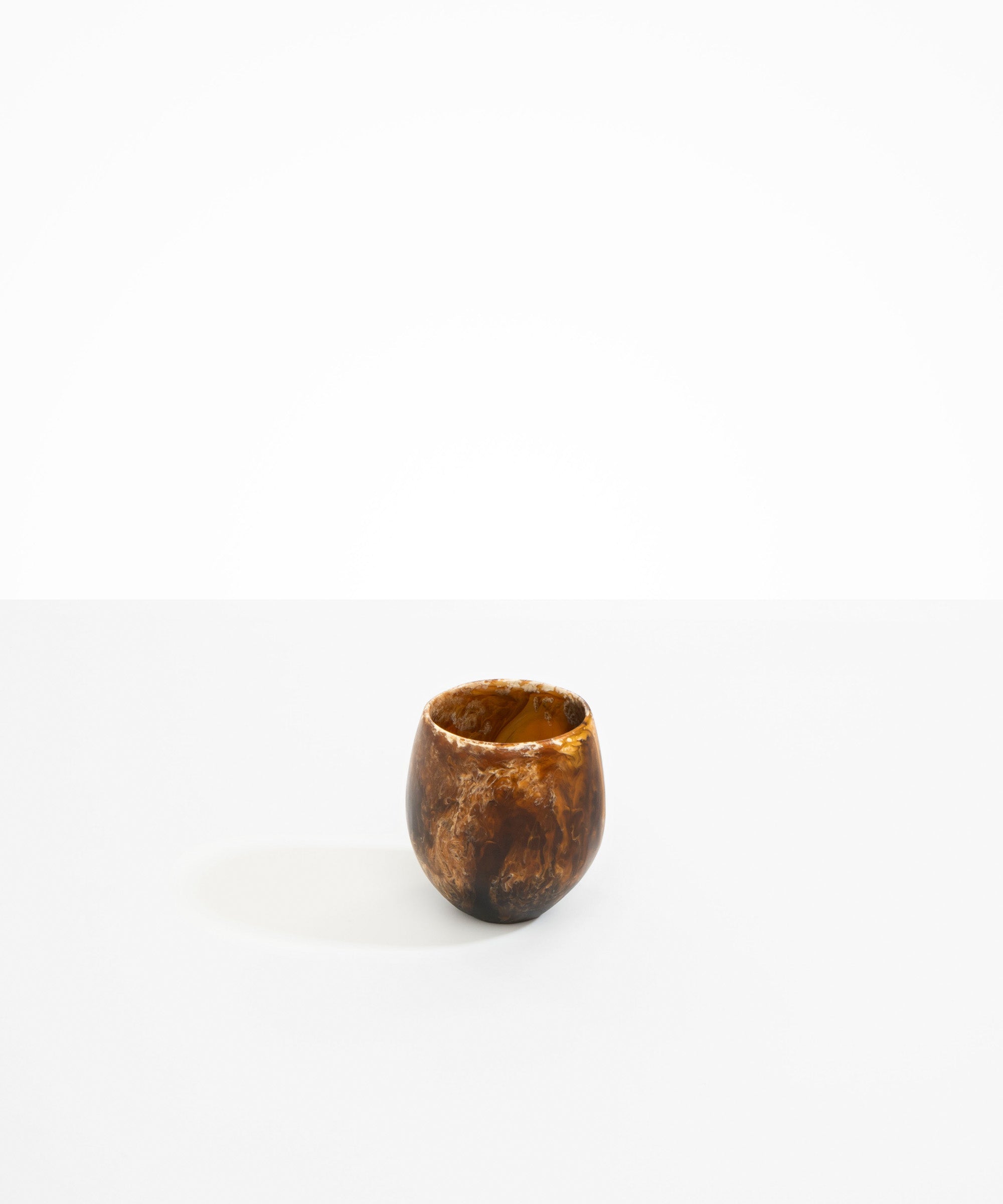 Dinosaur Designs Large Rock Cup in Dark Horn Colour resin.