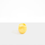 Dinosaur Designs Large Rock Cup in Pollen — handcrafted marbled yellow and transparent resin cup with rounded bulbous form and open organic rim
