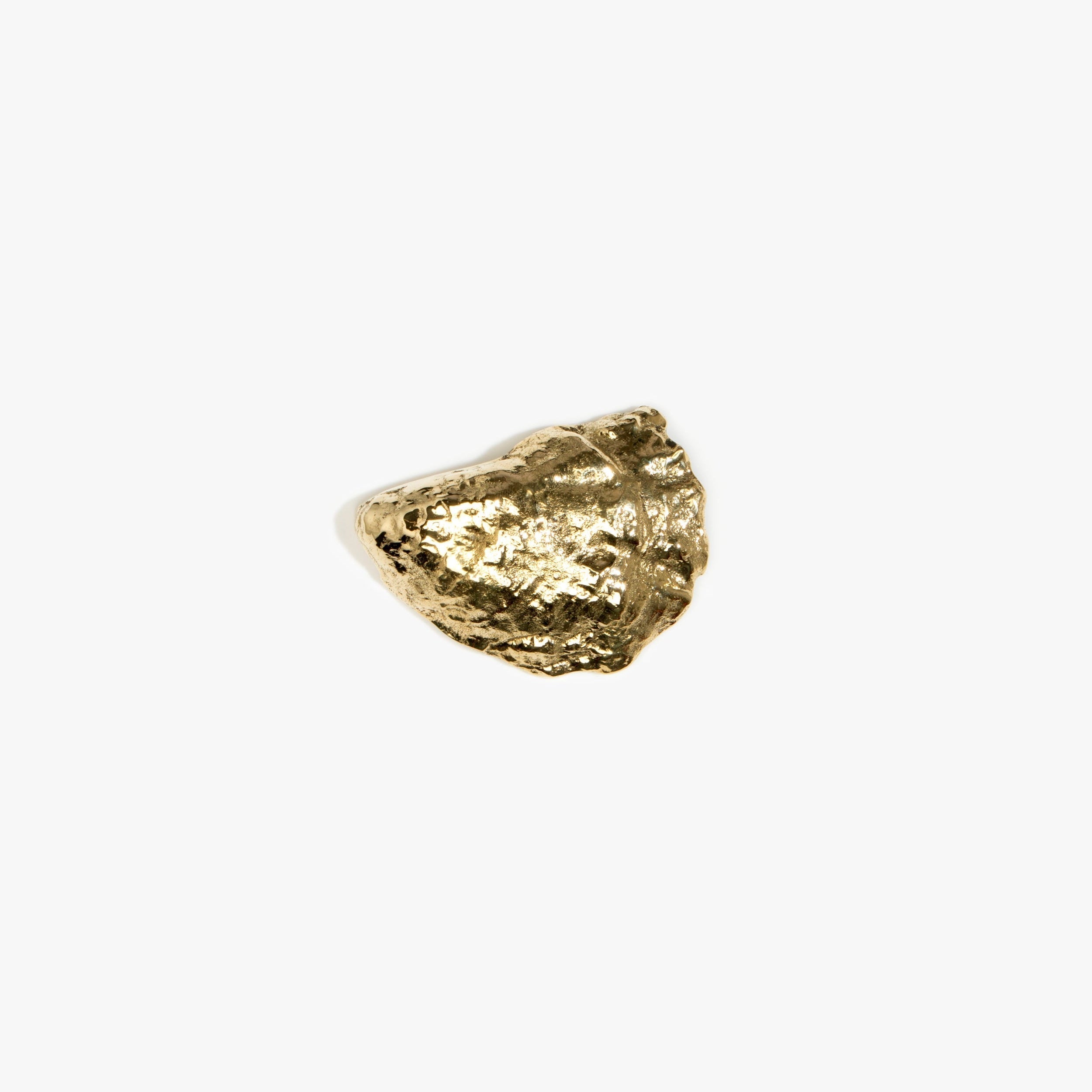 Corey Ashford Oyster Incense Holder in Brass — polished brass cast metal oyster shell incense holder for single stick.