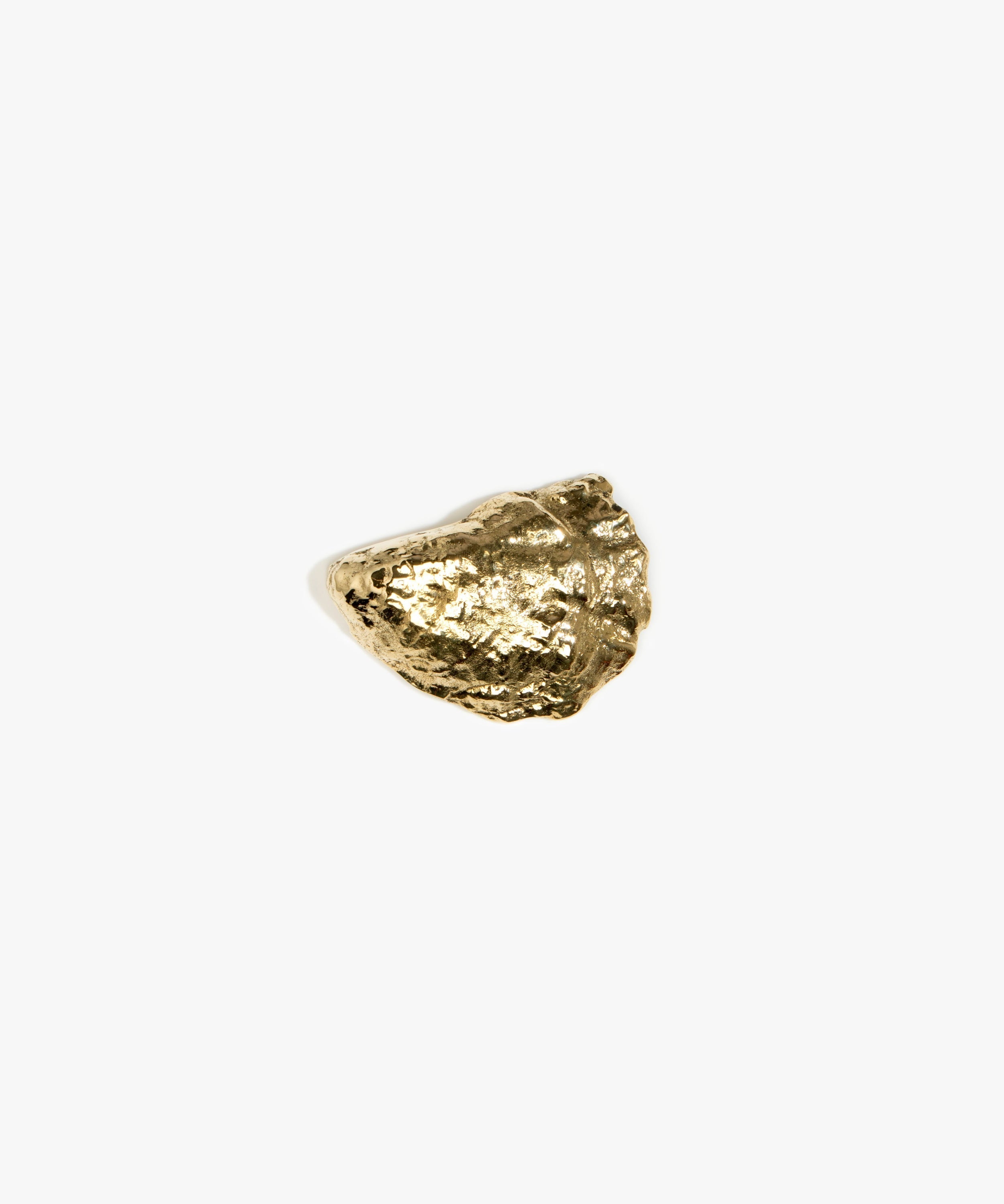 Corey Ashford Oyster Incense Holder in Brass — polished brass cast metal oyster shell incense holder for single stick
