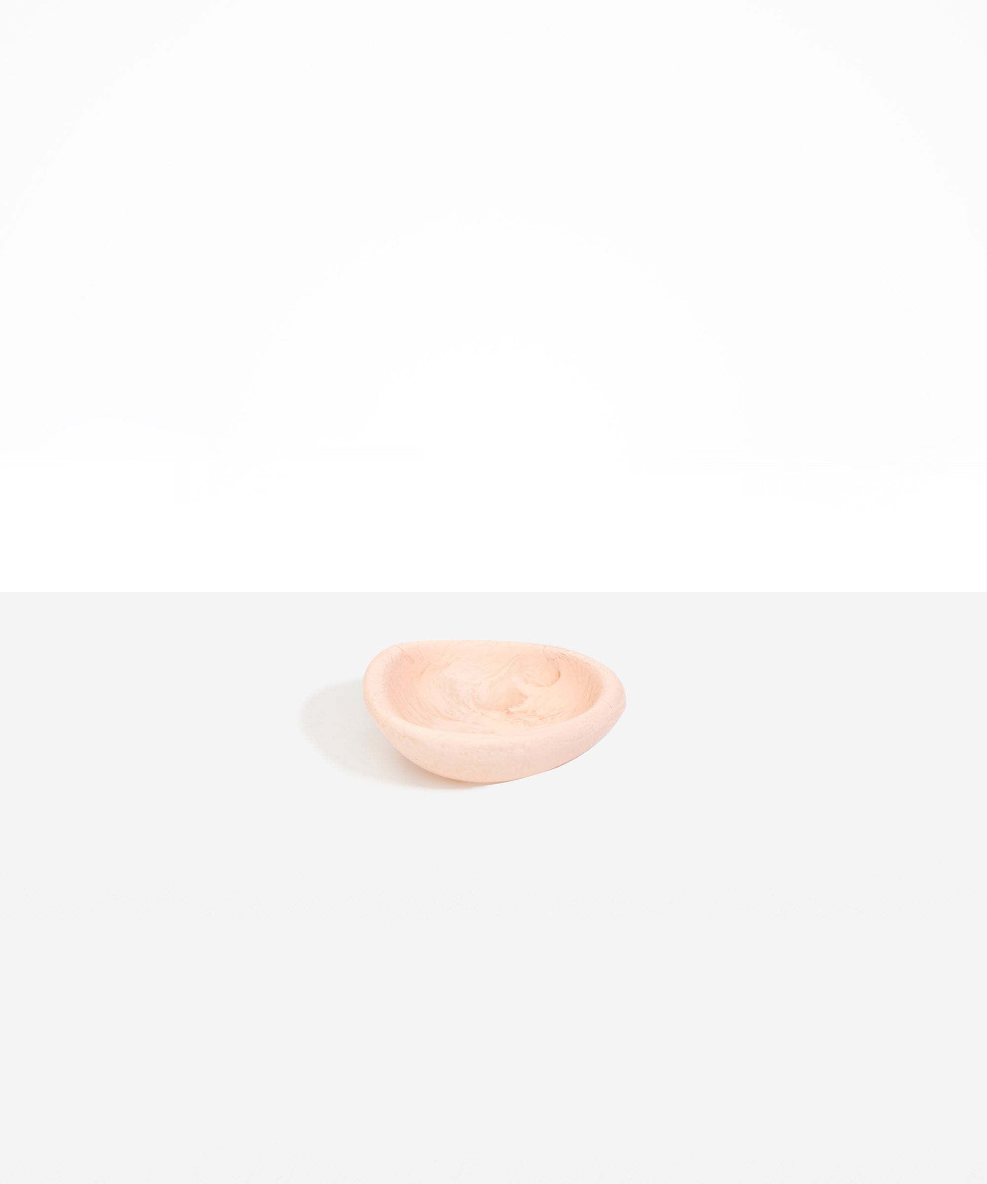 Dinosaur Designs Bones Dish in Rose Swirl — small handcrafted pink marbled resin trinket dish with organic form...