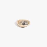 Dinosaur Designs Bones Dish in Sandy Pearl — small handcrafted marbled beige, grey and pearlescent resin trinket dish with organic form