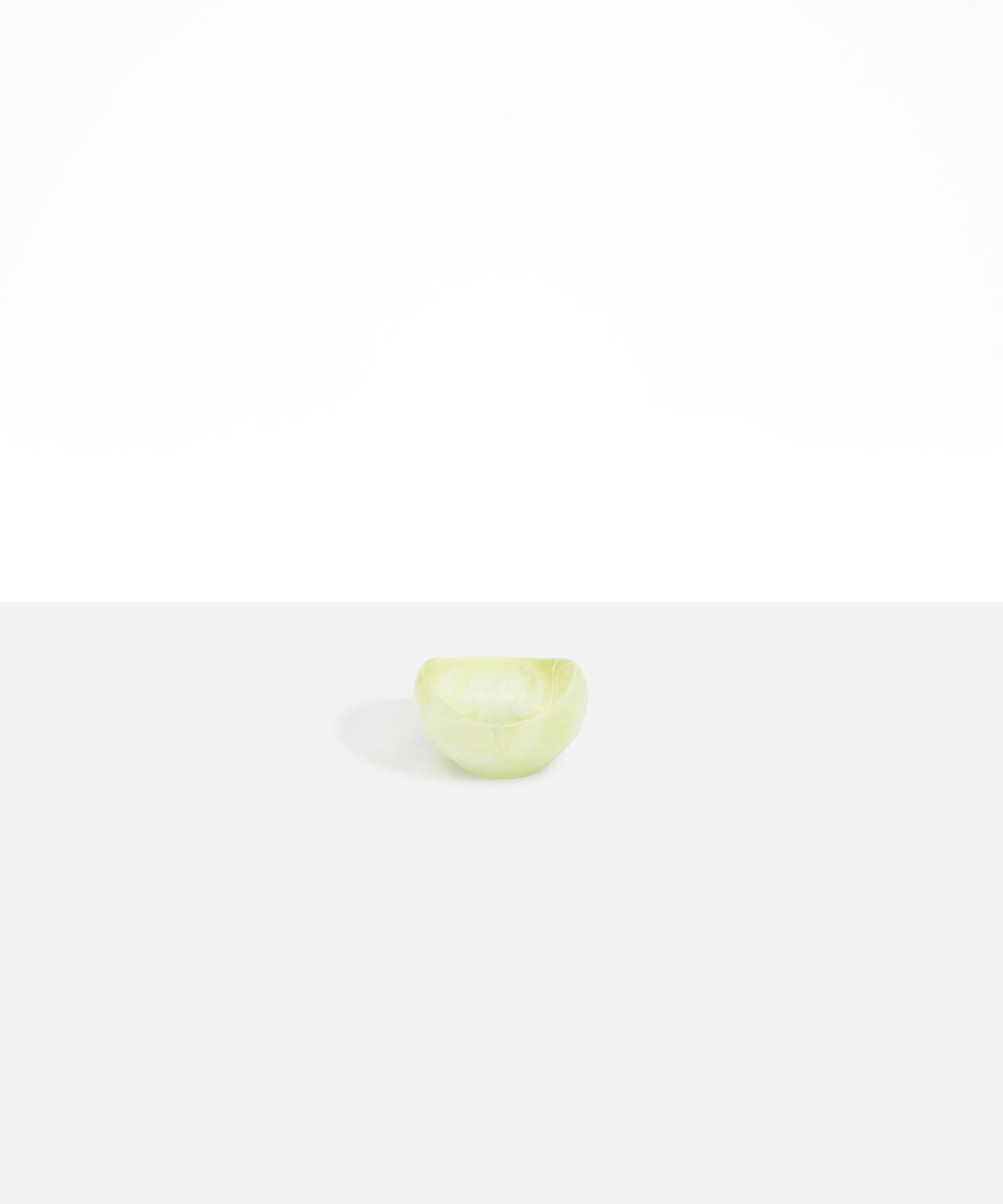 Dinosaur Designs Beetle Dish in Pistachio — handcrafted marbled pastel green resin miniature salt dish with rounded organic form