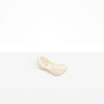 Dinosaur Designs Bones Dish in Chalk Swirl — handcrafted marbled off-white resin trinket dish with pinched bone-shaped organic form