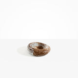 Dinosaur Designs Drift Dish in Cappuccino— handcrafted marbled brown and cream resin chunky trinket dish with organic form