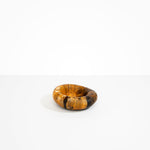 Dinosaur Designs Drift Dish in Dark Horn— handcrafted marbled brown, black and gold resin chunky trinket dish with organic form
