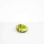 Dinosaur Designs Drift Dish in Malachite— handcrafted marbled green and blue resin chunky trinket dish with organic form