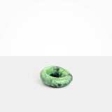 Dinosaur Designs Drift Dish in Moss— handcrafted marbled green resin chunky trinket dish with organic form