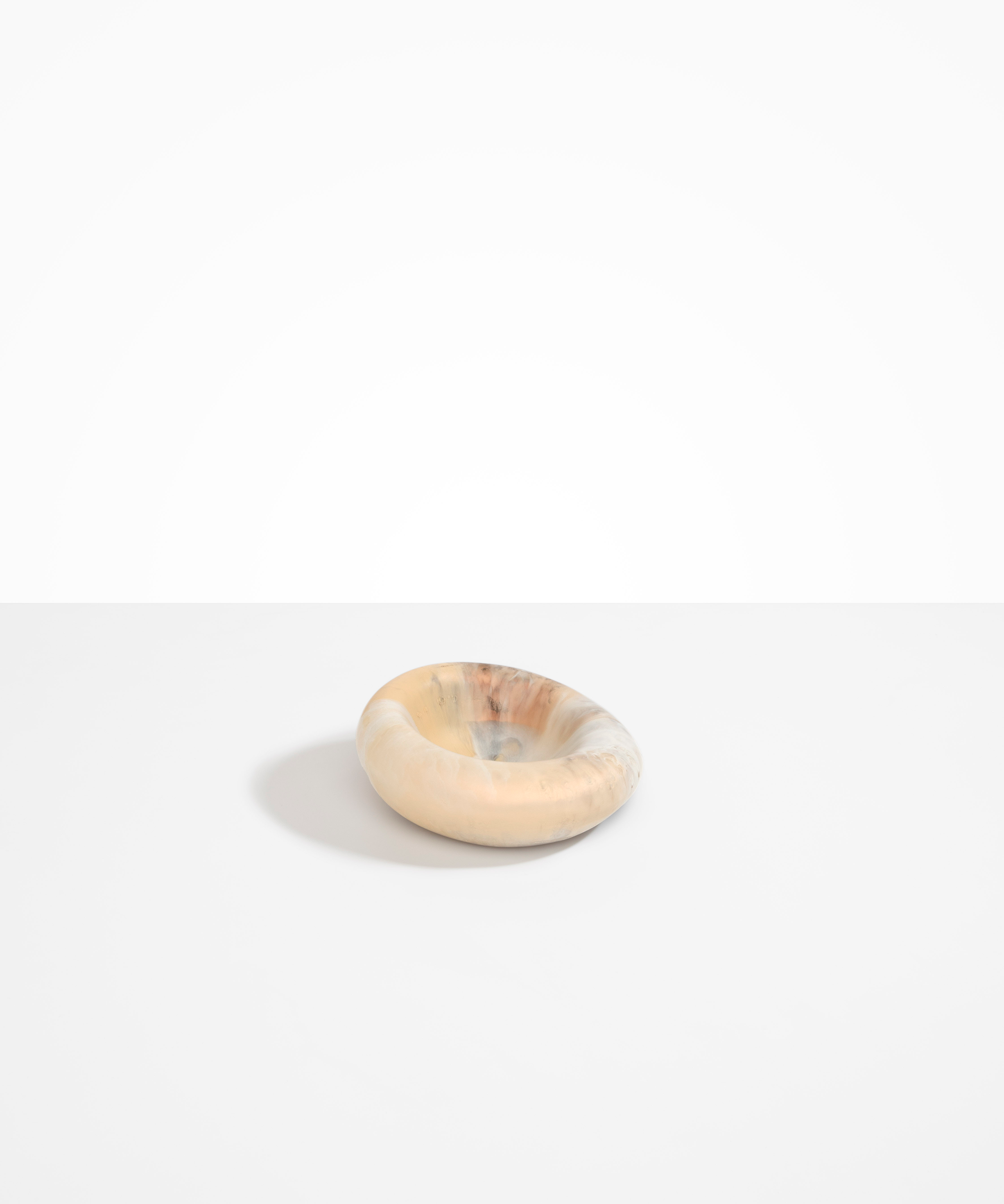 Dinosaur Designs Drift Dish in Malachite— handcrafted marbled green and blue resin chunky trinket dish with organic form.