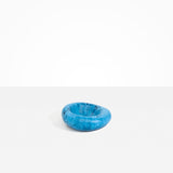 Dinosaur Designs Drift Dish in Sky— handcrafted marbled blue and clear resin chunky trinket dish with organic form