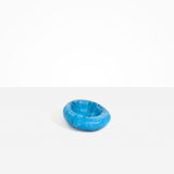 Dinosaur Designs Drift Dish in Sky— handcrafted marbled blue and clear resin chunky trinket dish with organic form