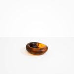 Dinosaur Designs Drift Dish in Tortoise— handcrafted marbled amber and black resin chunky trinket dish with organic form
