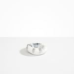 Dinosaur Designs Drift Dish in Olive— handcrafted marbled green and clear resin chunky trinket dish with organic form.