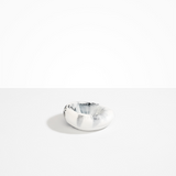 Dinosaur Designs Drift Dish in Olive— handcrafted marbled green and clear resin chunky trinket dish with organic form.