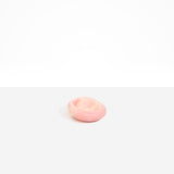 Dinosaur Designs Medium Drift Dish in Blossom— handcrafted marbled pink and cream resin chunky trinket dish with organic form