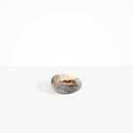 Dinosaur Designs Medium Drift Dish in Cappuccino— handcrafted marbled brown and cream resin chunky trinket dish with organic form