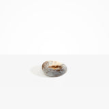 Dinosaur Designs Medium Drift Dish in Cappuccino— handcrafted marbled brown and cream resin chunky trinket dish with organic form