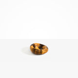 Dinosaur Designs Medium Drift Dish in Dark Horn— handcrafted marbled brown, black and gold resin chunky trinket dish with organic form