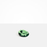 Dinosaur Designs Medium Drift Dish in Moss— handcrafted marbled green resin chunky trinket dish with organic form