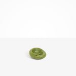 Dinosaur Designs Medium Drift Dish in Olive— handcrafted marbled green and clear resin chunky trinket dish with organic form
