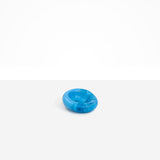 Dinosaur Designs Medium Drift Dish in Sky— handcrafted marbled blue and clear resin chunky trinket dish with organic form