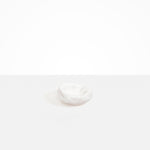 Dinosaur Designs Medium Drift Dish in Snow Swirl— handcrafted marbled white and clear resin chunky trinket dish with organic form