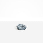 Dinosaur Designs Medium Drift Dish in White Marble— handcrafted marbled white and black resin chunky trinket dish with organic form
