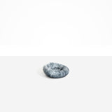 Dinosaur Designs Medium Drift Dish in White Marble— handcrafted marbled white and black resin chunky trinket dish with organic form