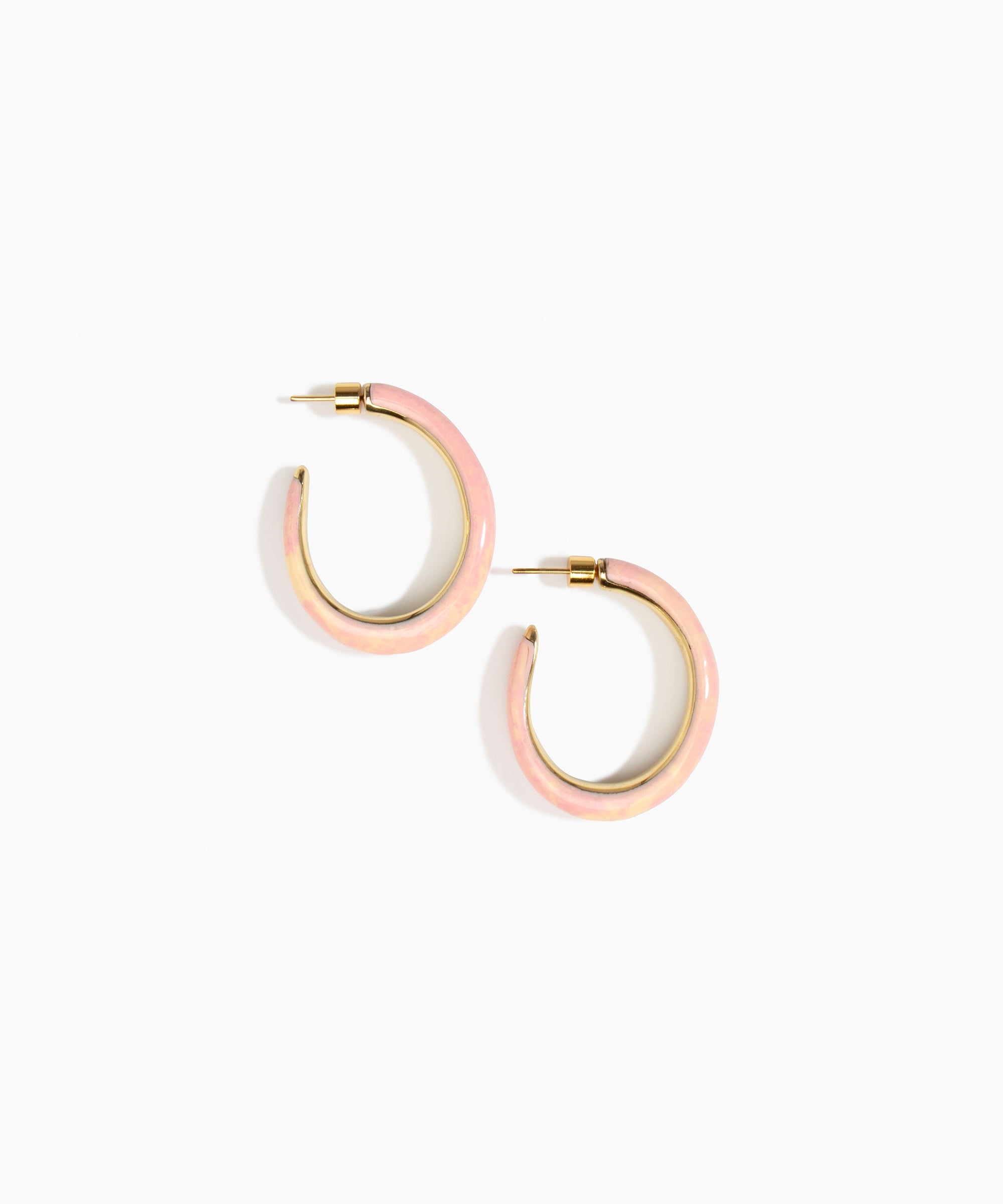 Large Pebble Duo Hoop Earrings