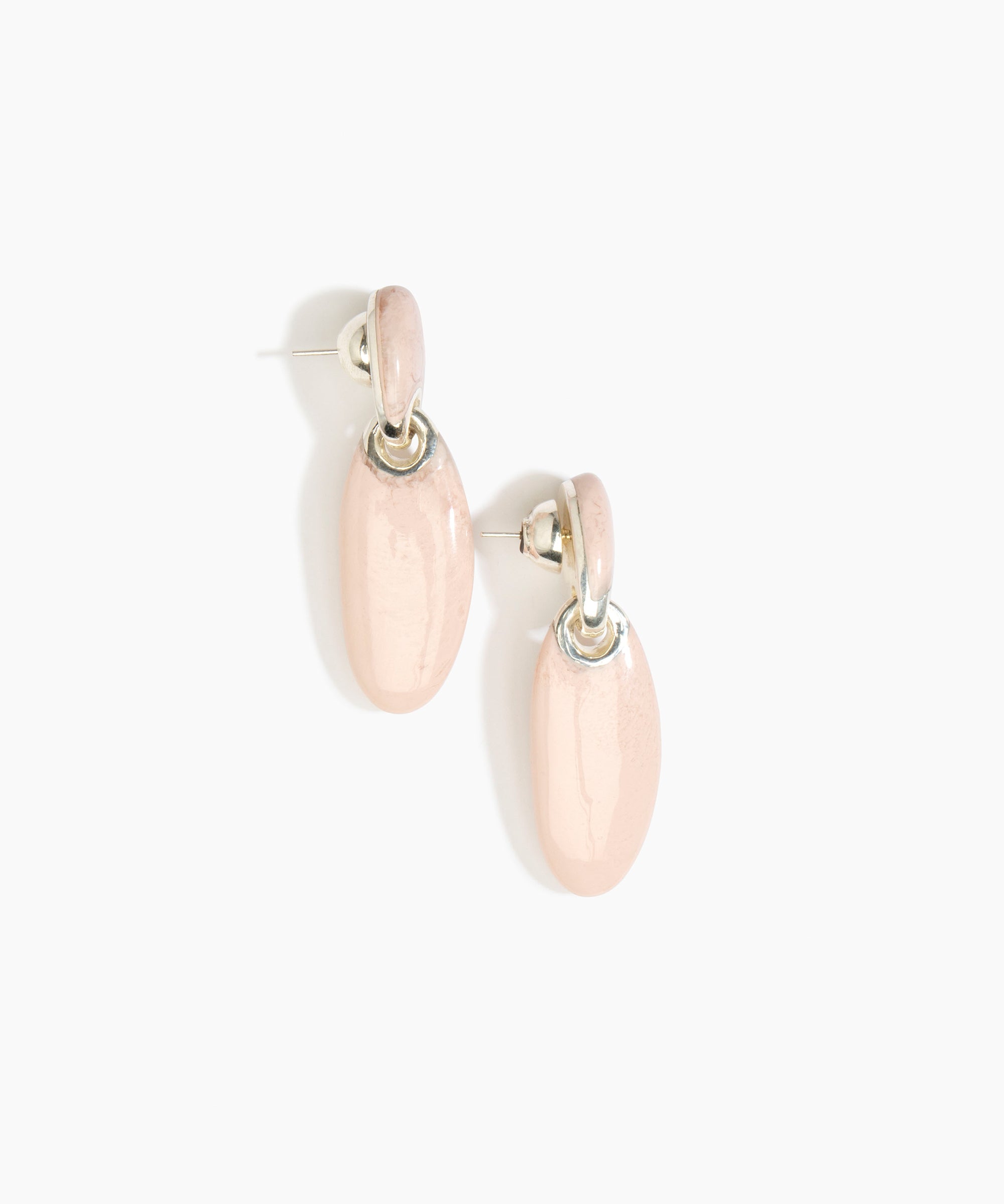 Dinosaur Designs ERRCKDUOL Long Rock Duo Earrings ROSE SWIRL.