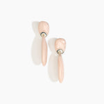 Dinosaur Designs ERRCKDUOL Long Rock Duo Earrings ROSE SWIRL..