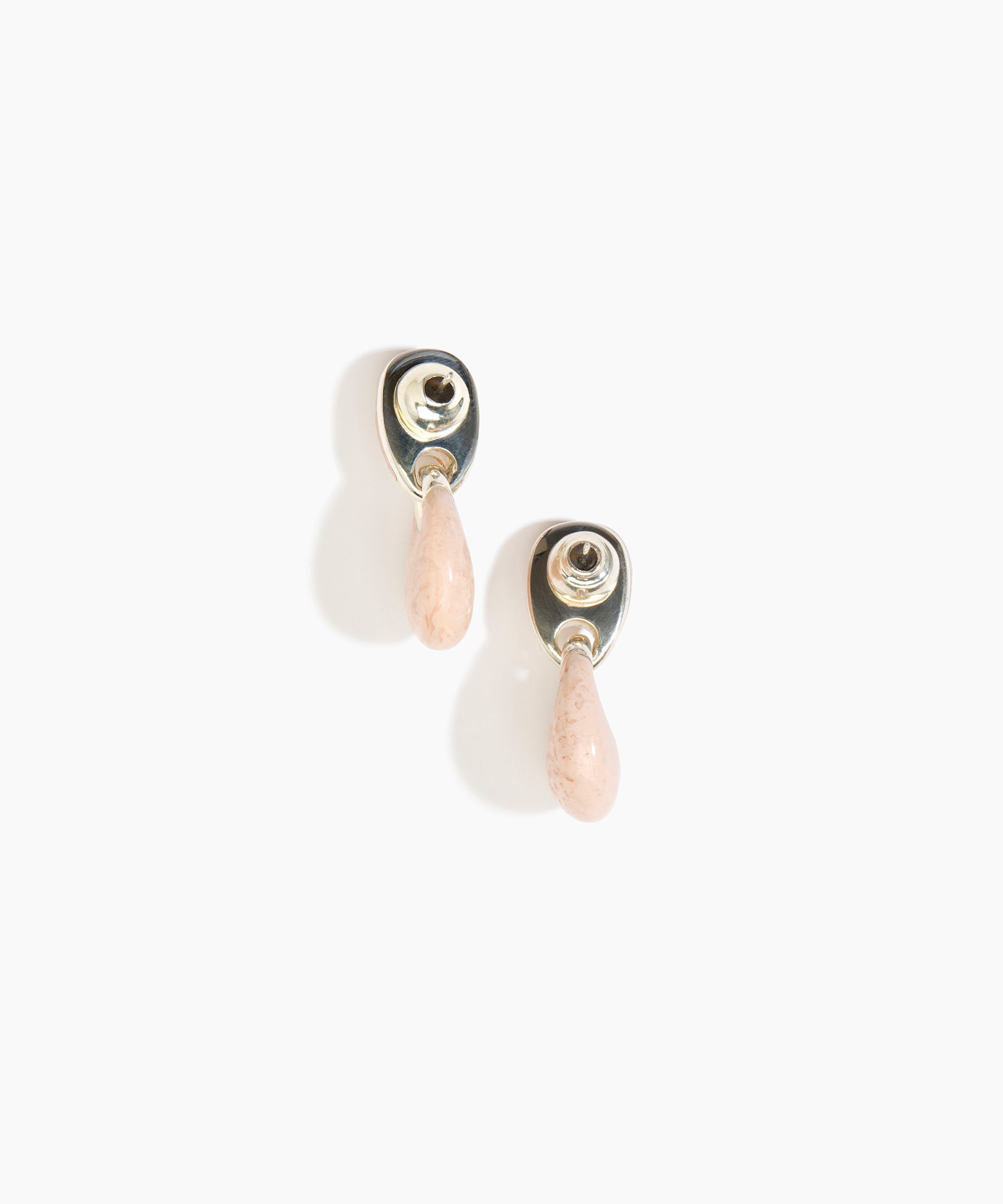 Dinosaur Designs ERRCKDUOS Small Rock Duo Earrings ROSE SWIRL.