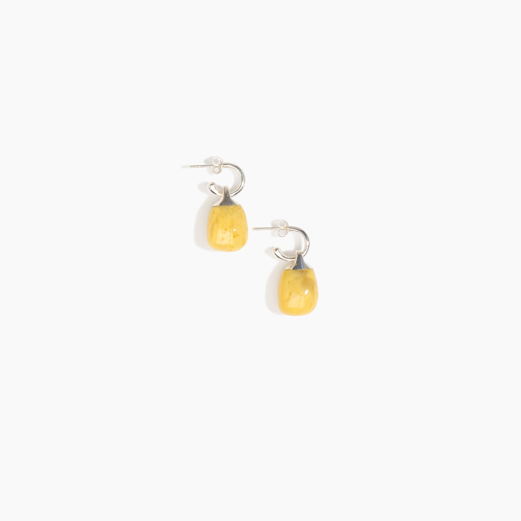 Dinosaur Designs ERRCKHOOPSML Small River Rock Hoop Earrings POLLEN..