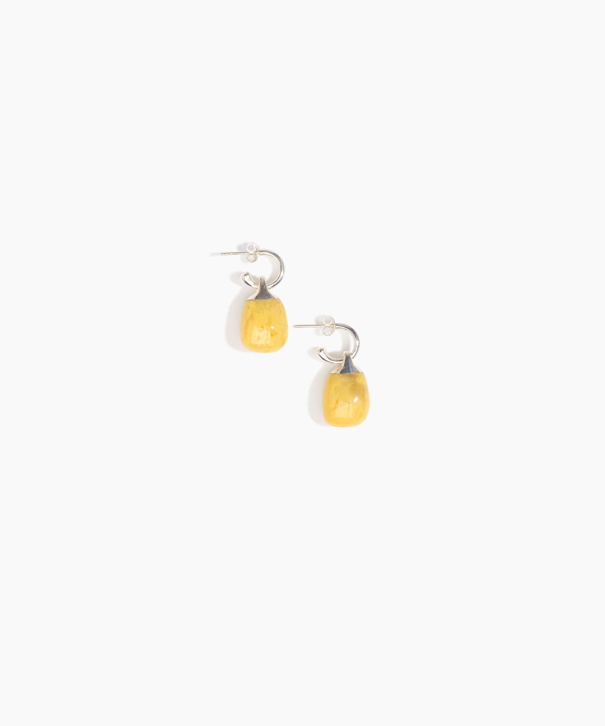 Dinosaur Designs ERRCKHOOPSML Small River Rock Hoop Earrings POLLEN.