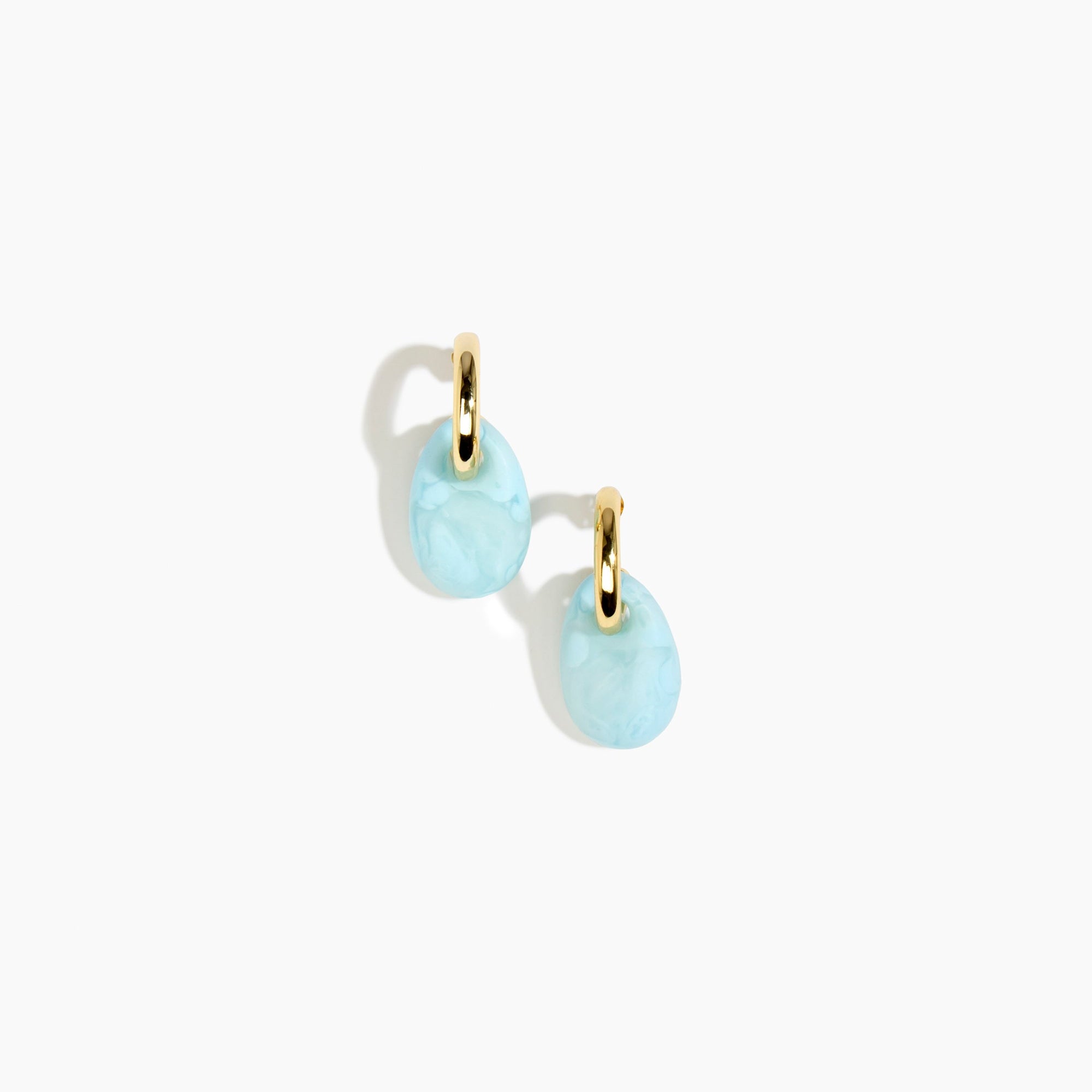 Small Rock Hoop Earrings