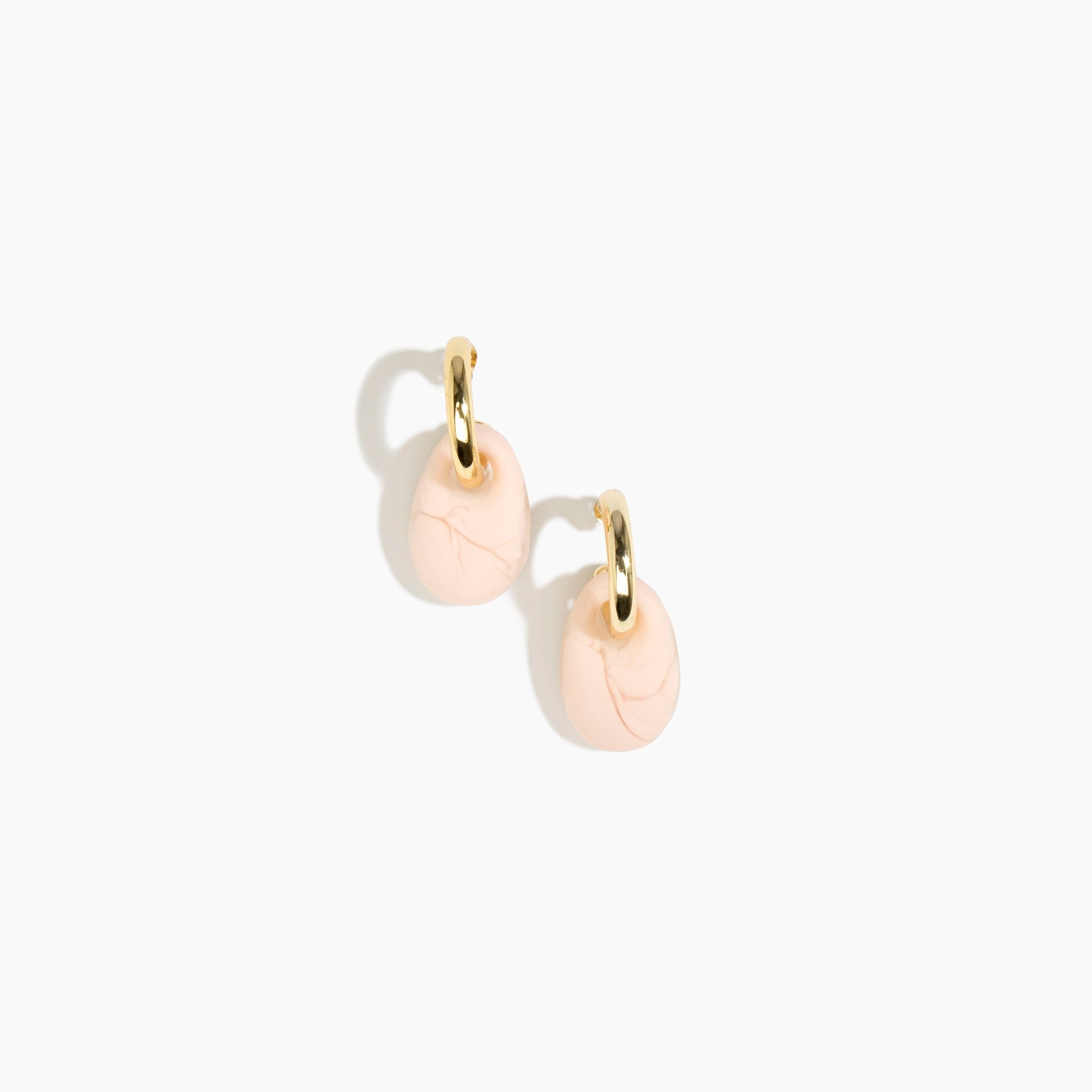 Small Rock Hoop Earrings