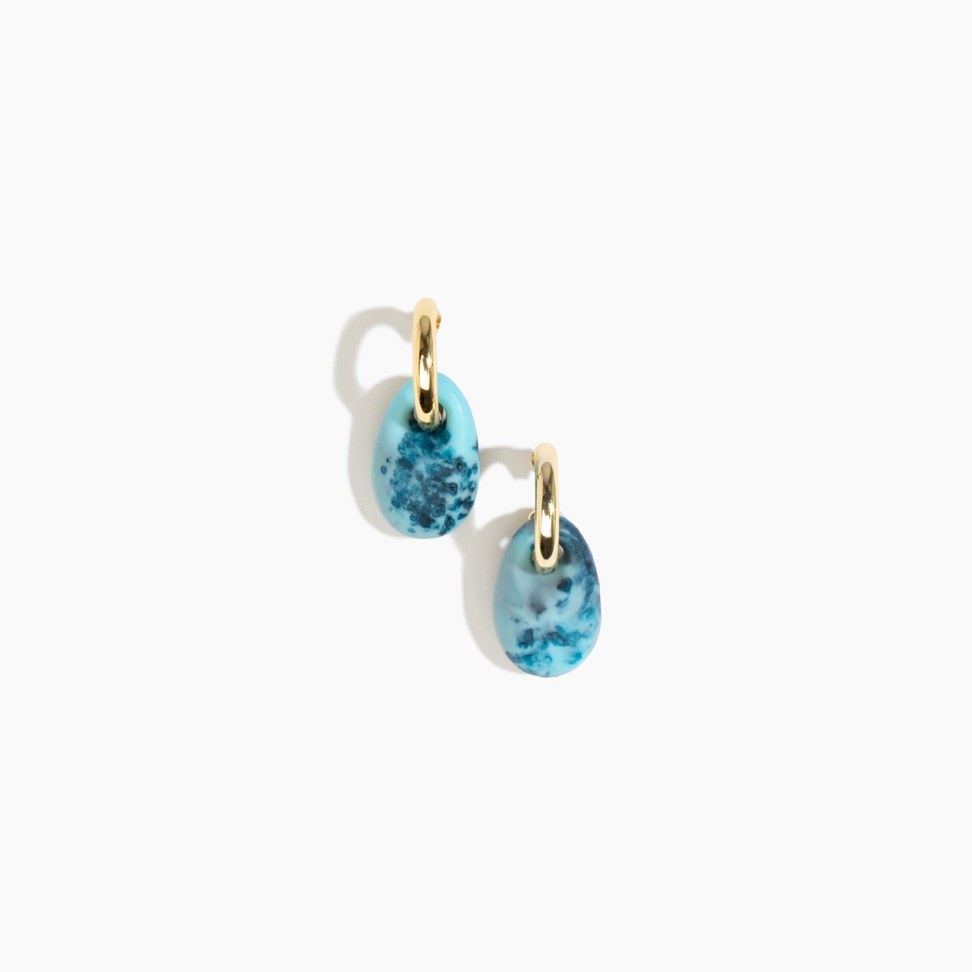 Small Rock Hoop Earrings