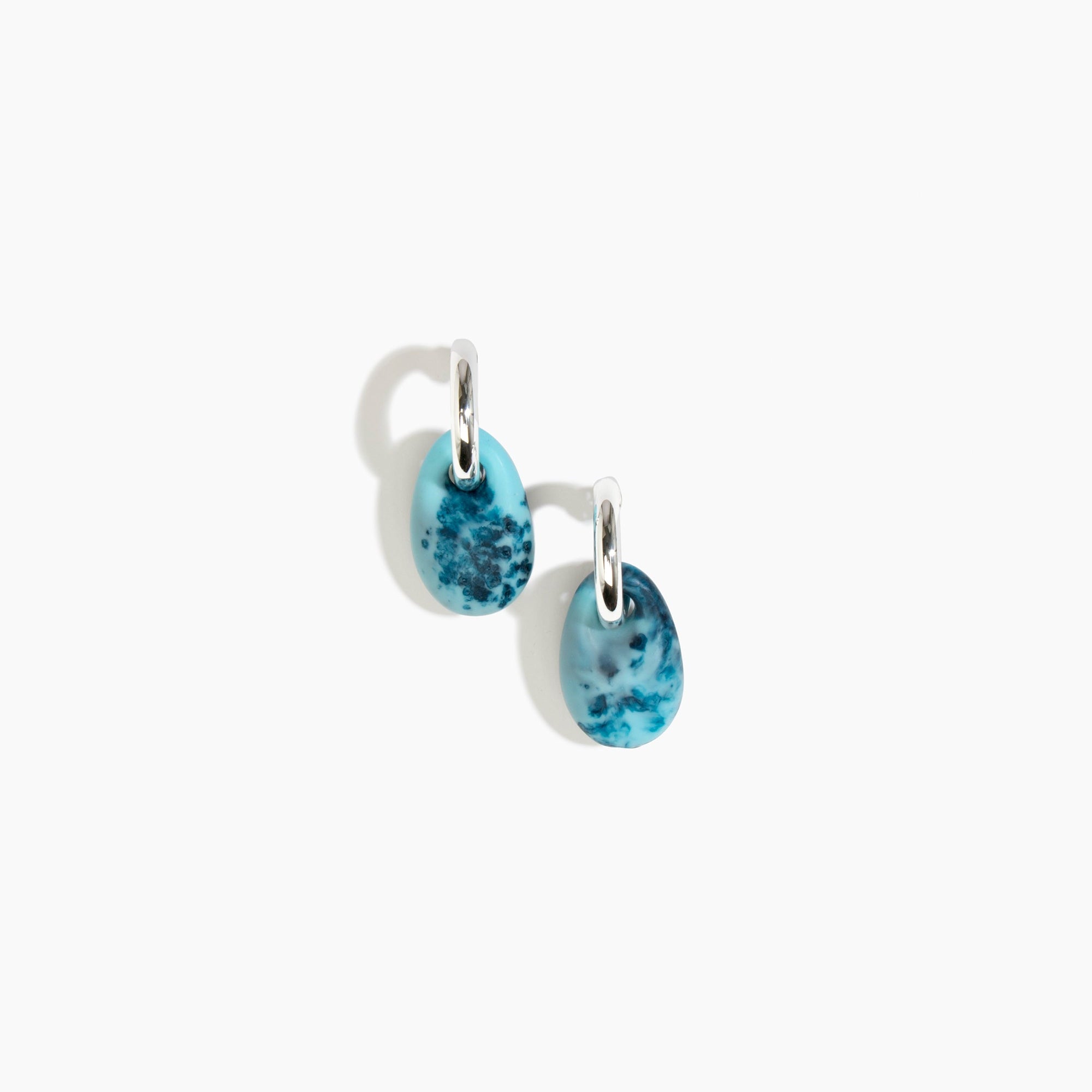 Small Rock Hoop Earrings