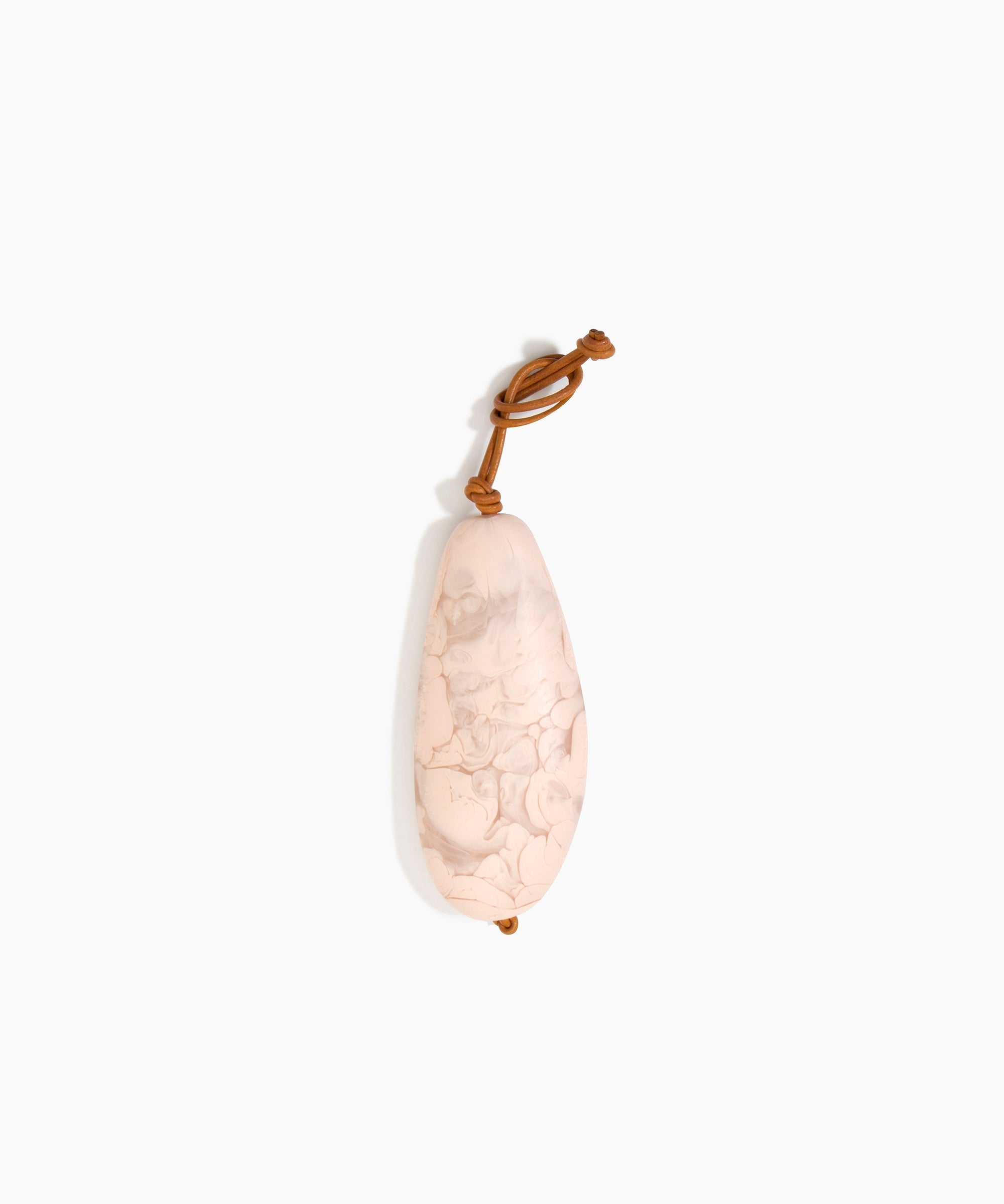 Dinosaur Designs KEYORGPEB Pebble Keyring ROSE SWIRL.